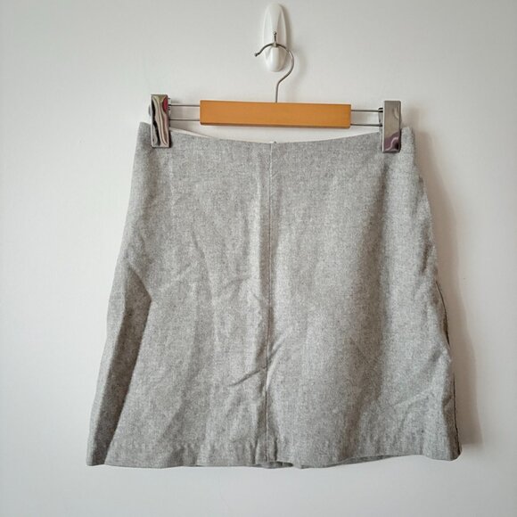 Aritzia Wilfred Essonne Wool Cashmere Mini Skirt Light Grey Size 4 - Picture 5 of 9